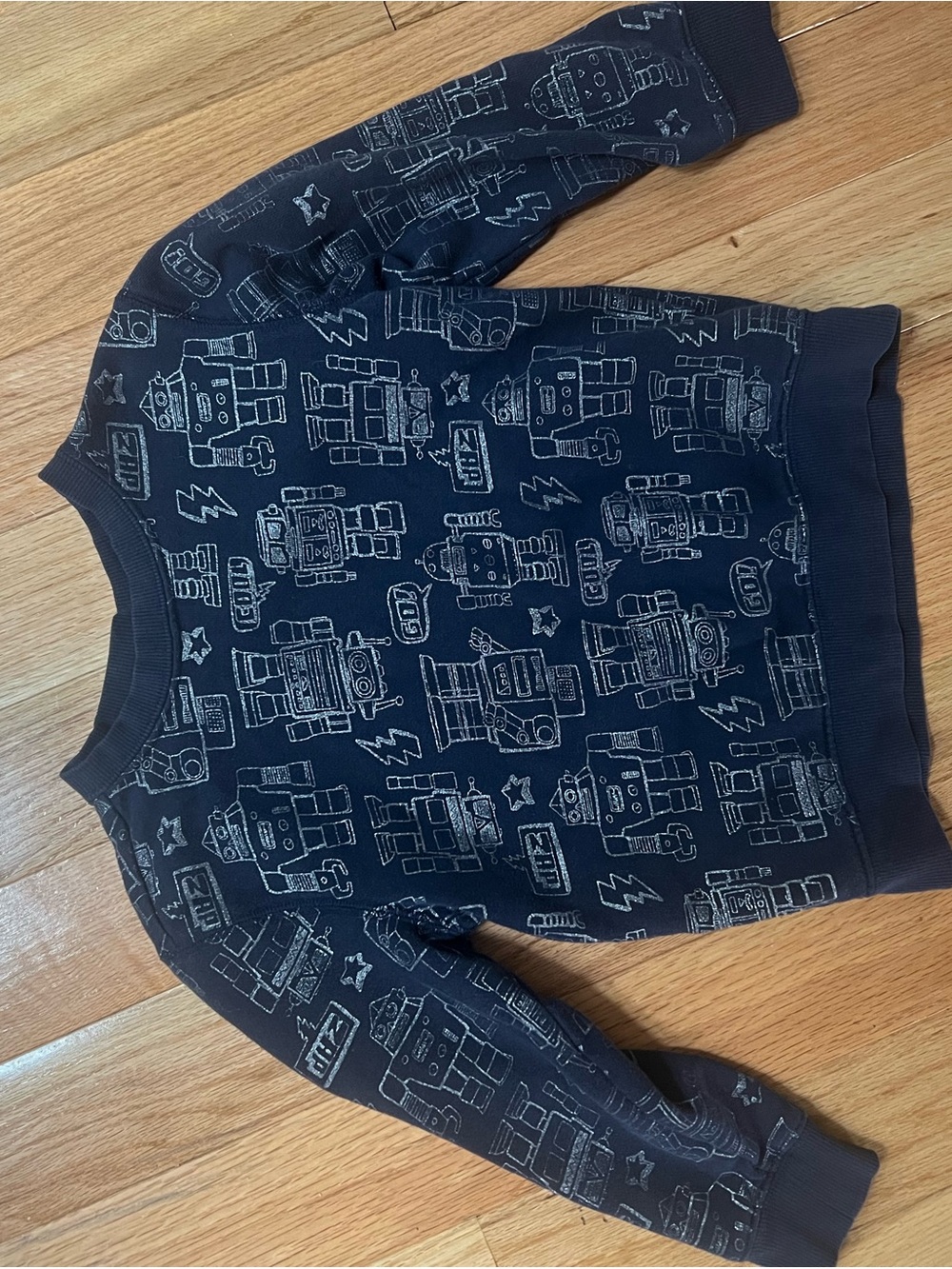 Gymboree Navy Blue Robot Print Pullover